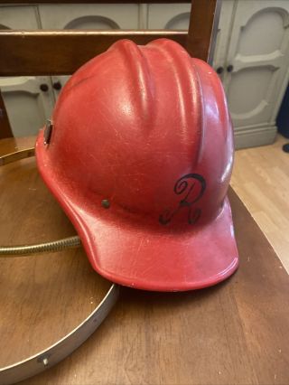 Vintage Red Bullard 502 Fiberglass Hard Boiled Hard Hat