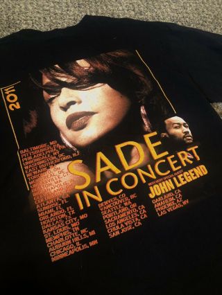 Rare Sade 2011 Concert Tour W/ John Legend T Shirt Vintage Rap Tee Mens Sz L/xl