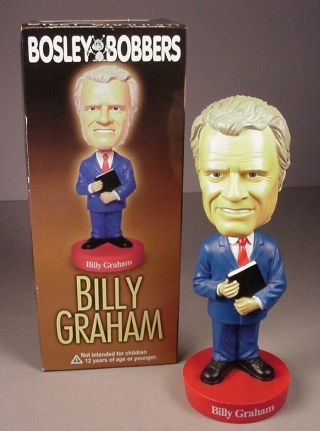 Billy Graham Nodder Bobblehead Bosley Bobbers Mib Religious Figure Doll 2010