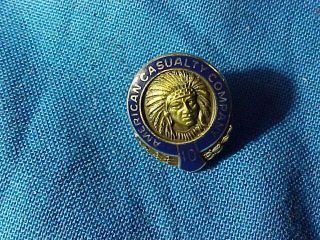 Vintage 14k Gold 10 Year Employee Service Award Pin For American Casualty Co