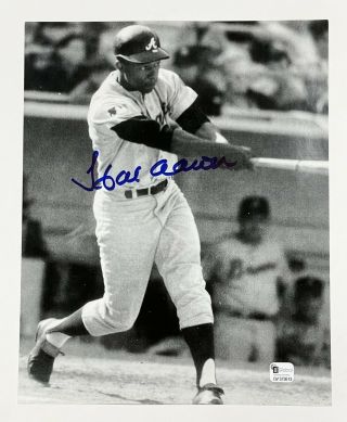Hank Aaron Atlanta Braves Home Run King Signed 8x10 Photo Autographed Auto