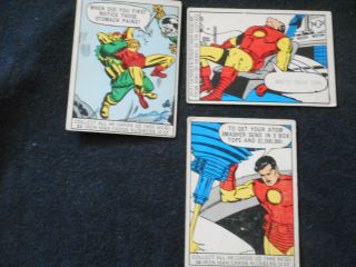 1966 Donruss Marvel Heroes Iron Man Cards 16 20 22