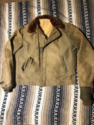 Jacket 40s N - 1 Deck Jacket Vintage Size S/m Trashed Destroyed Wwii