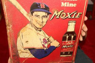Vintage Moxie Soda Pop Ted Williams Baseball Gas Oil 14 