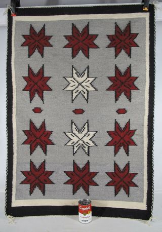 Antique/Vintage Crystal Navajo Valero Star Weaving Rug Wall Hanging 45 