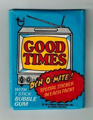 Vintage 1975 Topps Good Times Wax Pack Jimmy Walker Dyn O Mite