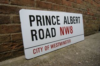London City Of Westminster Enamel Road Sign Prince Albert Road Nw8 ; -)