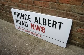 London City Of Westminster Enamel Road Sign Prince Albert Road NW8 ; -) 4