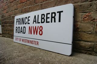London City Of Westminster Enamel Road Sign Prince Albert Road NW8 ; -) 6