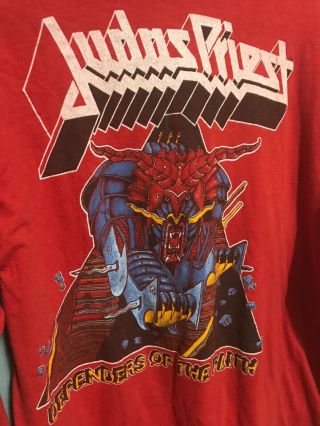 vintage concert shirt 1984 Judas Priest Defenders of The Faith Tour long sleeve. 3