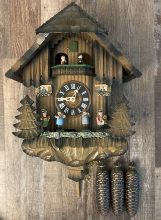 Vintage Cuendet Swiss Musical Movement It’s A Small Wld/edelweiss Cuckoo Clock