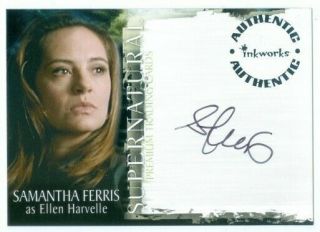 Samantha Ferris " Ellen Harville Autograph Card A11 A - 11 " Supernatural Season 2