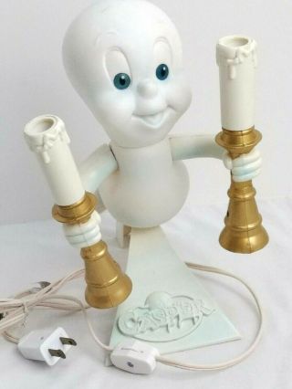 1995 Casper The Friendly Ghost Light Up Candle Candelabra Vintage Trendmasters