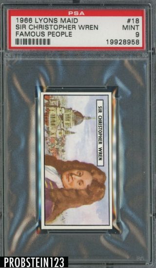 1966 Lyons Maid Famous People 18 Sir Christopher Wren Psa 9