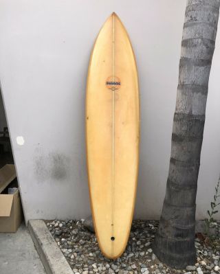 Vintage Jacobs Surfboard 7 - 6 Single Fin Glass On Circa 1972￼