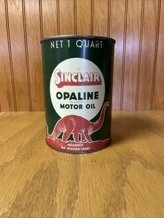 Vintage Sinclair Opaline Motor Oil 1 Quart All Metal Can