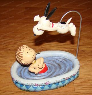 Make A Splash (peanuts By Jim Shore,  4059436) Linus,  Snoopy,  Swimming Pool