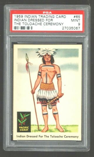 1959 Fleer Indian Trading Card 65 The Toloache Ceremony Psa 9