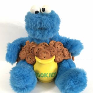 Vintage 1987 Ideal Cookie Monster Big Bird Story Magic Sesame Street W/ Defects.