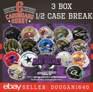 2021 Gold Rush Mini Helmet Specialty Dallas Cowboys 3box 1/2 Case Break