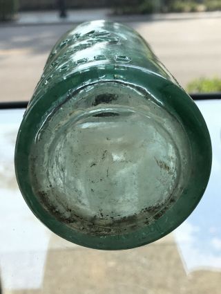Vintage Embossed C.  E.  Eads & Co.  7” Green Hutch Bottle Central City,  Kentucky 4