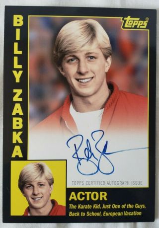 Billy Zabka 2012 Topps Box Topper Autograph Cobra Kai Karate Kid