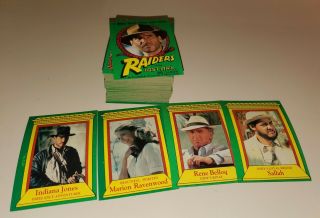 1981 Topps Raiders Of The Lost Ark Complete 88 Card Set,
