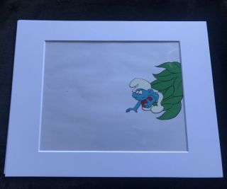 The Smurfs Animation Production Double Cel Hanna Barbera 1980s Vintage