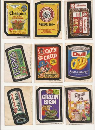 Wacky Packages.  47 Cards.  Series 6 - 8,  Series 1 Checklist