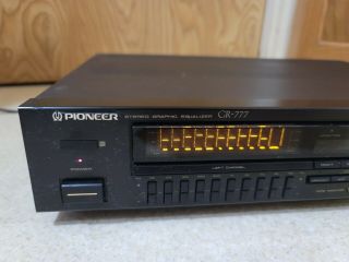 Vintage Pioneer Gr - 777 Stereo Graphic Equalizer Eq Double Spectrum Analyzer Exct