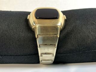 Vintage PULSAR 1973 Time Computer Inc 14k Gold Filled Watch w/ Band 6