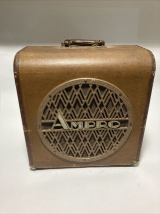 Vintage Ampro 16641 12 In.  Speaker W/cabinet 1956.  Vintage Guitar Amp Speaker