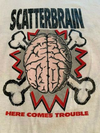 Extremely Rare Scatterbrain T - Shirt Vintage Ludichrist Metal Nyhc Promo