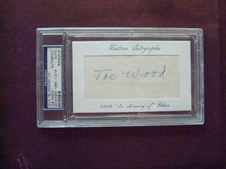 " Smoky " Joe Wood 1908 - 15 Boston Red Sox 2010 In Memory Of Autograph D.  1985