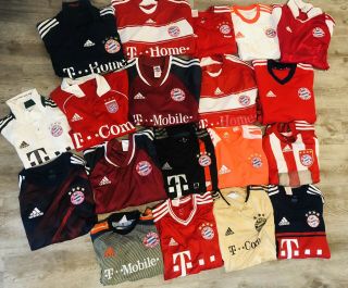 Vintage Bayern Munich Munchen Football Shirt Bundle Joblot X19