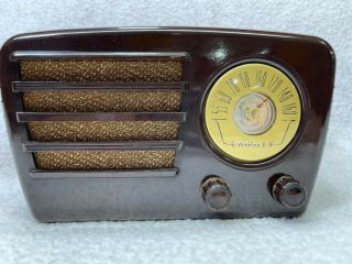 Classic Vintage Bakelite Crosley Am Tube Radio Model 58tk - Restored