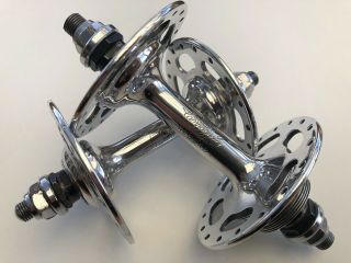 Vintage Campagnolo Record Large Flange Track Pista Hubs 36h - Year 1977 / 1978