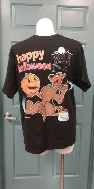 Vintage Cartoon Network Halloween Scooby Doo T Shirt - Size Xl