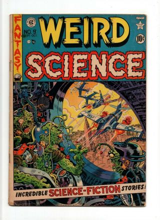 Weird Science 9 Vintage Ec Comic Aliens Scifi Horror Golden Age 10c