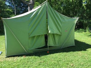Coleman 8490 Canvas Tent American Heritage 12 X 9 Vintage Large Camping Family