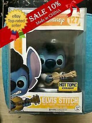 Funko Pop Elvis Stitch 127 Hot Topic Exclusive,  With Protector