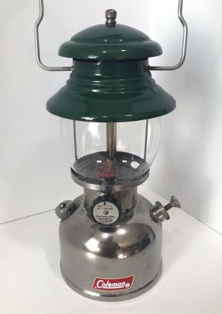 Coleman 202 The Professional Nickel Single Mantle Gas Lantern 10/61 Vintage 1961
