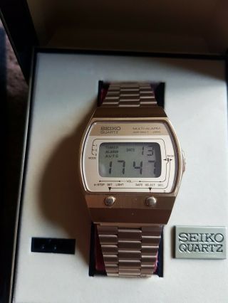Seiko Vintage Digital Lcd A 029 5000 Watch And Box