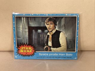 Vintage Star Wars Card Blue Series Han Solo Space Pirate Ford 4 Great Shape