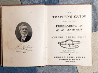 1893 The Trapper ' s Guide book By S.  NEWHOUSE Traps Trapping ONEIDA COMMUNITY Fur 2
