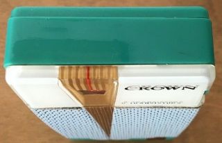 1960 Crown TR - 555 (5 Transistor) - Vintage Transistor Radio - Turquoise - 3