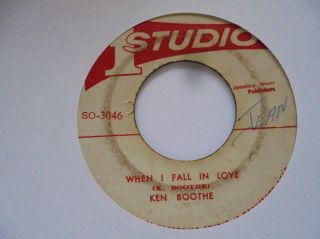 Ken Boothe,  Soul Vendors When I Fall In Love Studio One Rocksteady Reggae 7 "