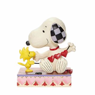 Jim Shore Peanuts Snoopy With Heart Garland Friendship Figurine 6007937