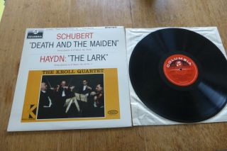 Schubert Death And The Maiden Quartet Kroll Uk Columbia Stereo Sax 2519 Rare Lp