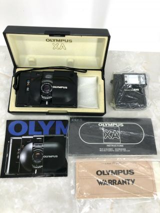 Vintage Olympus Xa 35mm Camera W/ A16 Flash